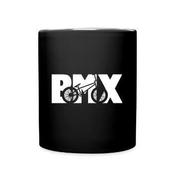BMX Biker Bmxer Design - Tasse einfarbig - Schwarz - Vorne