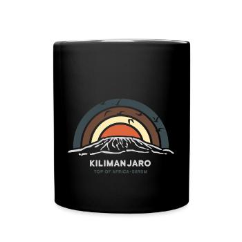 Kilimanjaro Finisher Kilimandscharo Trekking - Tasse einfarbig - Schwarz - Vorne