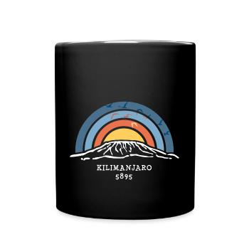 Kilimanjaro Kilimandscharo Tanzania Kenia Trekking - Tasse einfarbig - Schwarz - Vorne