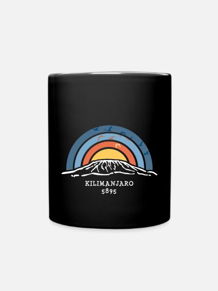 Kilimanjaro Kilimanjaro Tanzania Kenya Trekking - Full Colour Mug - black