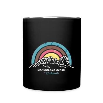 Marmolada Marmolata Südtirol Dolomiten Wandern - Tasse einfarbig - Schwarz - Vorne
