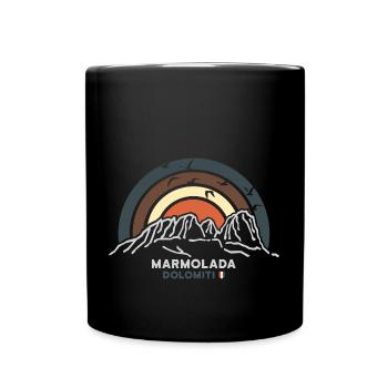 Marmolada Marmolata Dolomiten Südtirol Wandern - Tasse einfarbig - Schwarz - Vorne