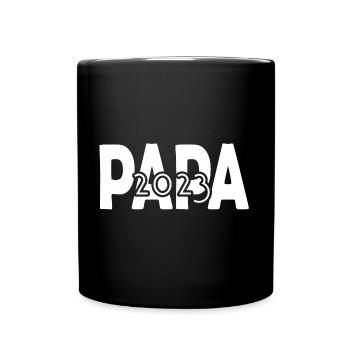 Papa 2023, Devenir père, Parents, Grossesse - Mug uni - noir - Devant