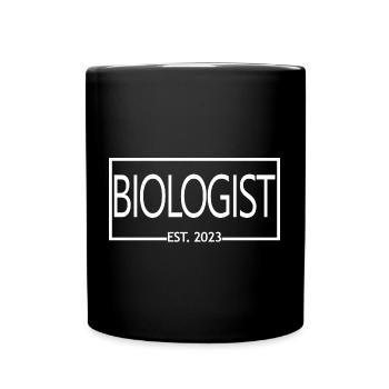 Biologist Est. 2023 Graduated Biologist Student - Full Colour Mug - black - Front