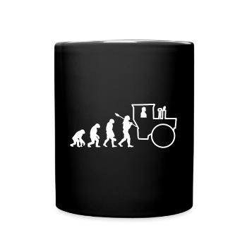 Unimog - Evolution - Oldtimer - Offroad - MB Trac - Tasse einfarbig - Schwarz - Vorne