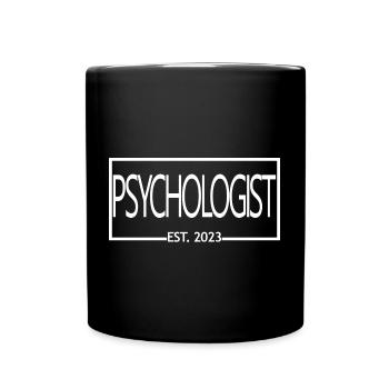 Psychologe Est. 2023 Abschluss Psychologie Geschenk - Tasse einfarbig - Schwarz - Vorne