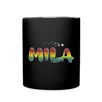 Prénom Mila Nom de jeune fille cadeau - Mug uni - noir - Devant