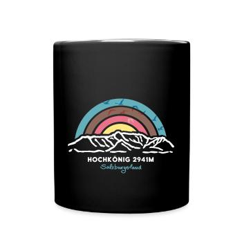 Hochkönig Berg Tirol Wandern Skigebiet Souvenir - Tasse einfarbig - Schwarz - Vorne
