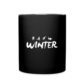 Snowboarden Snowboarder Snowboard Winter - Tasse einfarbig - Schwarz - Vorne