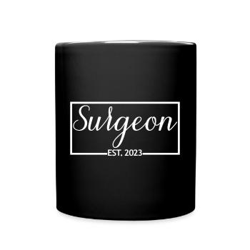 Surgeon Est. 2023 Graduated Surgeon Doctor Student - Full Colour Mug - black - Front
