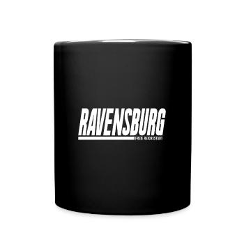 Ravensburg Freie Reichsstadt Oberschwaben - Tasse einfarbig - Schwarz - Vorne