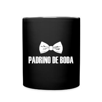Padrino de Boda, Best Man Bowtie Wedding Groomsmen - Full Colour Mug - black - Front