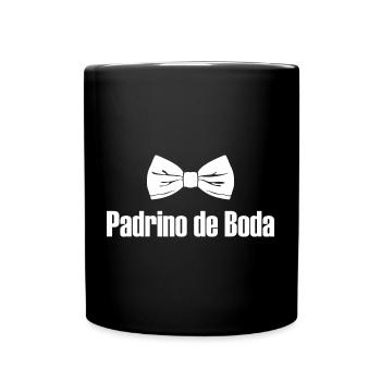 Padrino de Boda, Best Man Bowtie Wedding Groomsmen - Full Colour Mug - black - Front