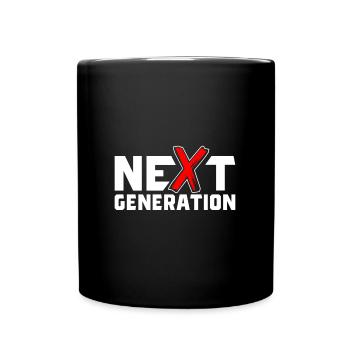 Next Generation X Letters / X Symbol - Full Colour Mug - black - Front