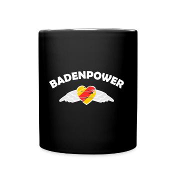 Die Macht aus Baden - Tasse einfarbig - Schwarz - Vorne