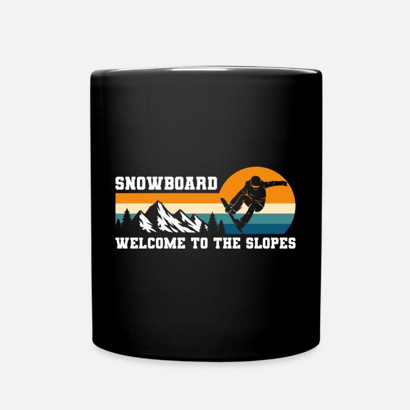 Piste de neige pour snowboarder - Mug uni - noir