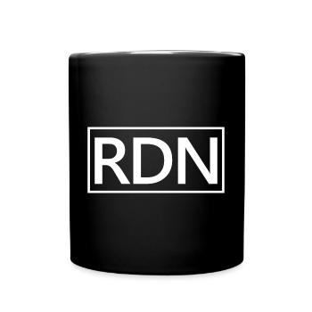 RDN Proud Registered Dietitian Nutritionist - Full Colour Mug - black - Front