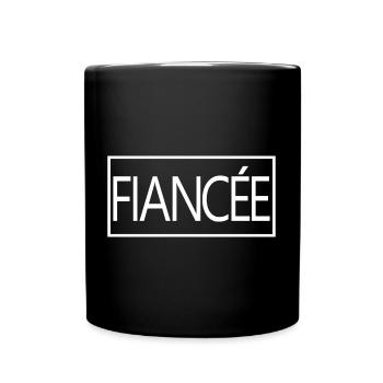 Fiancée Fiancée Fiançailles Mariage Lune de Miel - Mug uni - noir - Devant