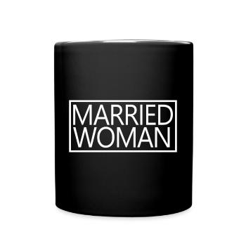 Femme mariée pour la tenue de mariage de douche nuptiale - Mug uni - noir - Devant