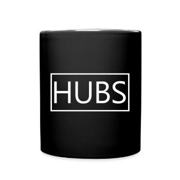 Hubs Matching Couple Engagement Wedding Honeymoon - Full Colour Mug - black - Front