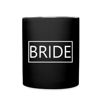 Bride Matching Couple Engagement Wedding Honeymoon - Full Colour Mug - black - Front
