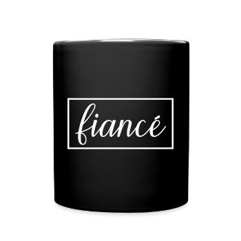 Fiancé Matching Engagement Gift Groom’s Mariage du marié - Mug uni - noir - Devant