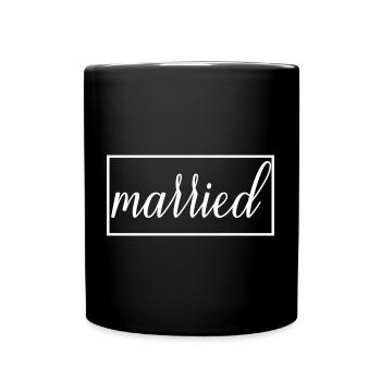 Couple marié assorti Hommes & Femmes Jour de mariage - Mug uni - noir - Devant