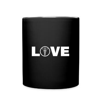 LOVE Infirmière en médecine Infirmière Infirmière - Mug uni - noir - Devant