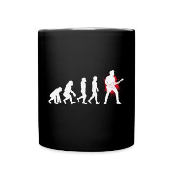 Basse Guitariste Musicien Bassiste Evolution - Mug uni - noir - Devant
