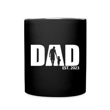 2023, Dad To Be, Schwangerschaftsankündigung - Tasse einfarbig - Schwarz - Vorne