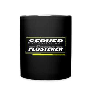 Server Flüsterer - Tasse einfarbig - Schwarz - Vorne