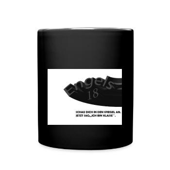ihr seid alle cool und klasse - Tasse einfarbig - Schwarz - Vorne