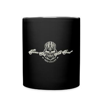 True Cyclist - burn fat not fuel - Full Colour Mug - black - Front