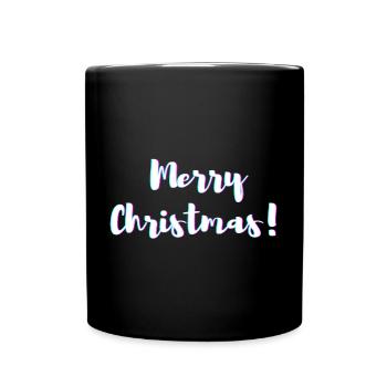Frohe Weihnachten! - (Frohe Weihnachten)! - Tasse einfarbig - Schwarz - Vorne