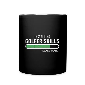Golf Golfer Skills Golfen Golfspieler - Tasse einfarbig - Schwarz - Vorne
