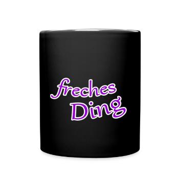 freches Ding - Tasse einfarbig - Schwarz - Vorne