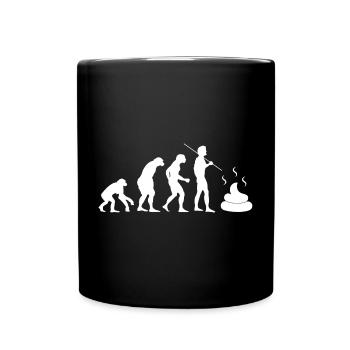 Darmevolution - Tasse einfarbig - Schwarz - Vorne
