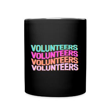 Volunteers Freiwillige Feuerwehr Helfer Retter - Tasse einfarbig - Schwarz - Vorne