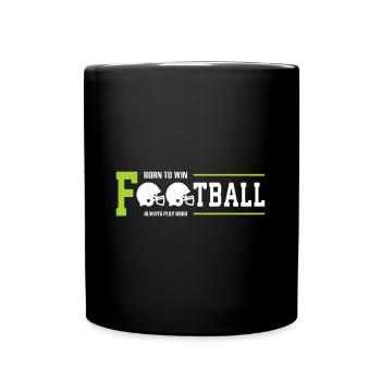 Citation de football américain Born To Win Gift - Mug uni - noir - Devant