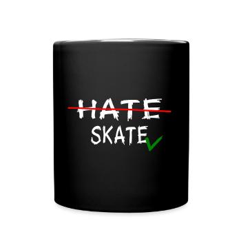 skater skateboard sk8 halfpipe skateboarder skate - Full Colour Mug - black - Front