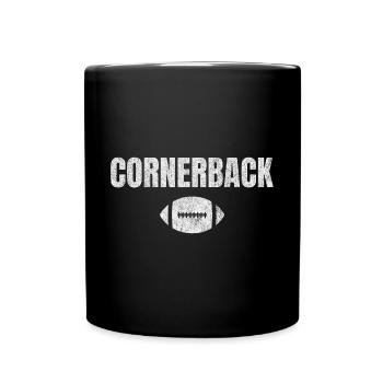 Cornerback Grunge Football - Full Colour Mug - black - Front
