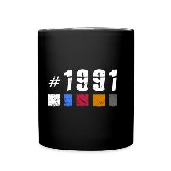 1991 Vintage Birthday Retro Anniversary "New Tibet" - Full Colour Mug - black - Front
