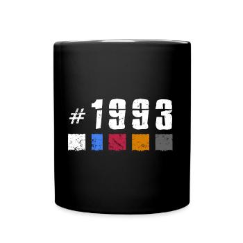 1993 vintage geburtstag retro jubiläum "newTibet" - Tasse einfarbig - Schwarz - Vorne