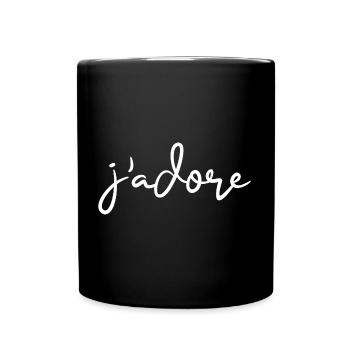 j'adore - Tasse einfarbig - Schwarz - Vorne