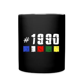 1990 vintage geburtstag retro jubiläum "new tibet" - Tasse einfarbig - Schwarz - Vorne