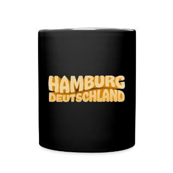 Hamburg Deutschland Punktdesign - Tasse einfarbig - Schwarz - Vorne