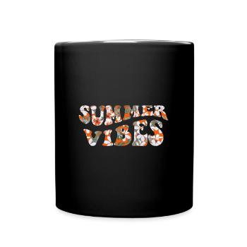 Summer Vibes Sommer Stimmung Urlaub - Tasse einfarbig - Schwarz - Vorne