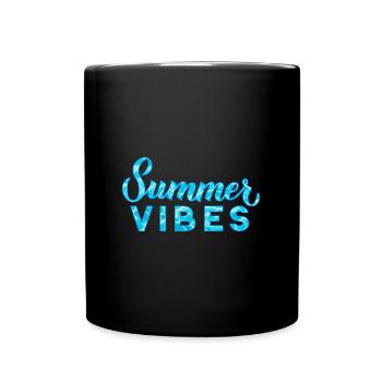 Summer Vibes Sommer Wasser - Tasse einfarbig - Schwarz - Vorne