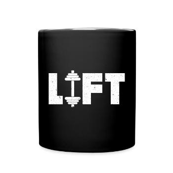 Lift Deadlifting Weightlifting Weightlift Weight - Full Colour Mug - black - Front