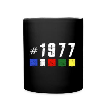 1977 anniversaire rétro vintage anniversaire NOUVEAU TIBET - Mug uni - noir - Devant